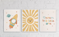 Load image into Gallery viewer, Kids Room Wall Art Set | Neutral Nursery Digital Prints | Ballerina, Animal & Sunshine Collection | Instant Download Decor