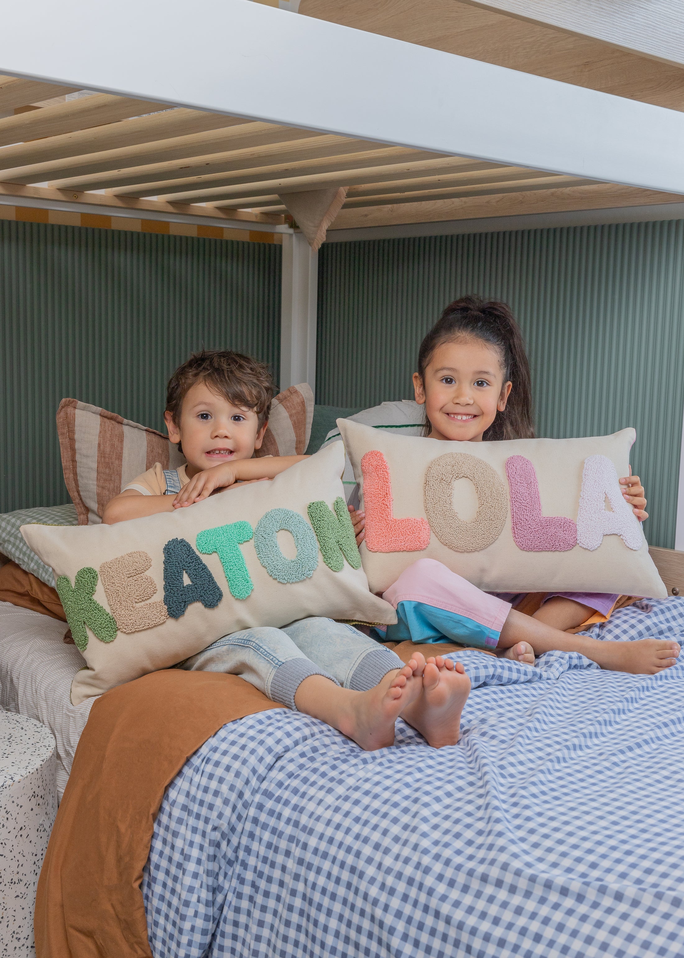 Sibling Set Special - 3 PUNCH NEEDLE Cushions